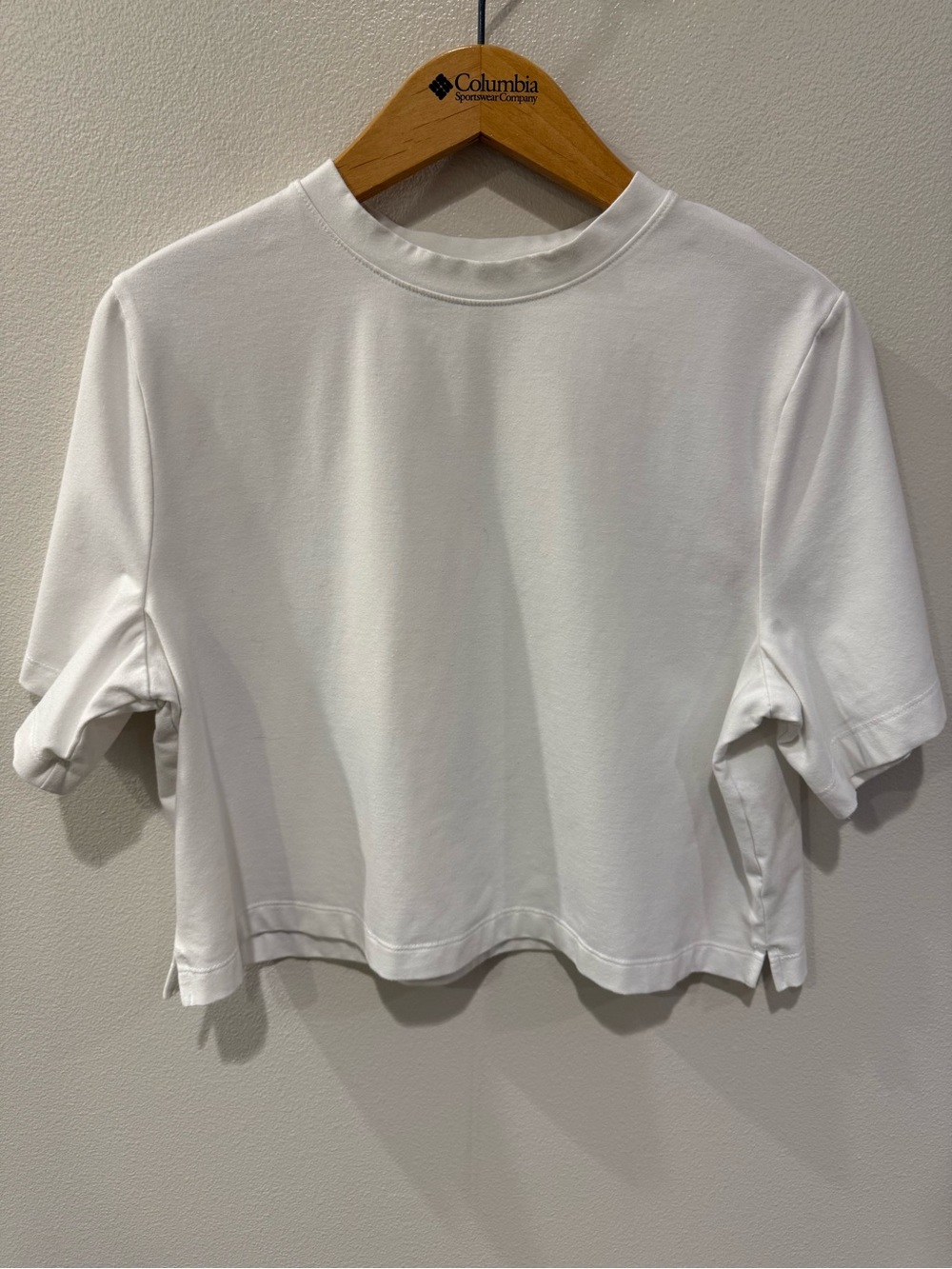 a new day White Short-Sleeve Cropped Tee